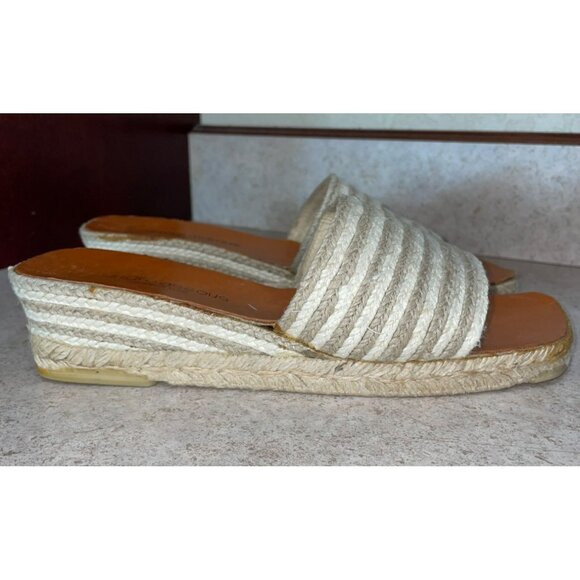 Andre Assous Espadrille Slide Sandals With Braided Jute & Leather Insoles 8 - Picture 7 of 8